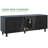 Double-Room Cat Litter Box Enclosure Furniture for 2 Cats，with Scratcher Mat & Motion-Activated Light (Black)-1260820638