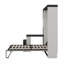 Lit escamotable double en bois avec bureau, tablettes et armoires de rangement