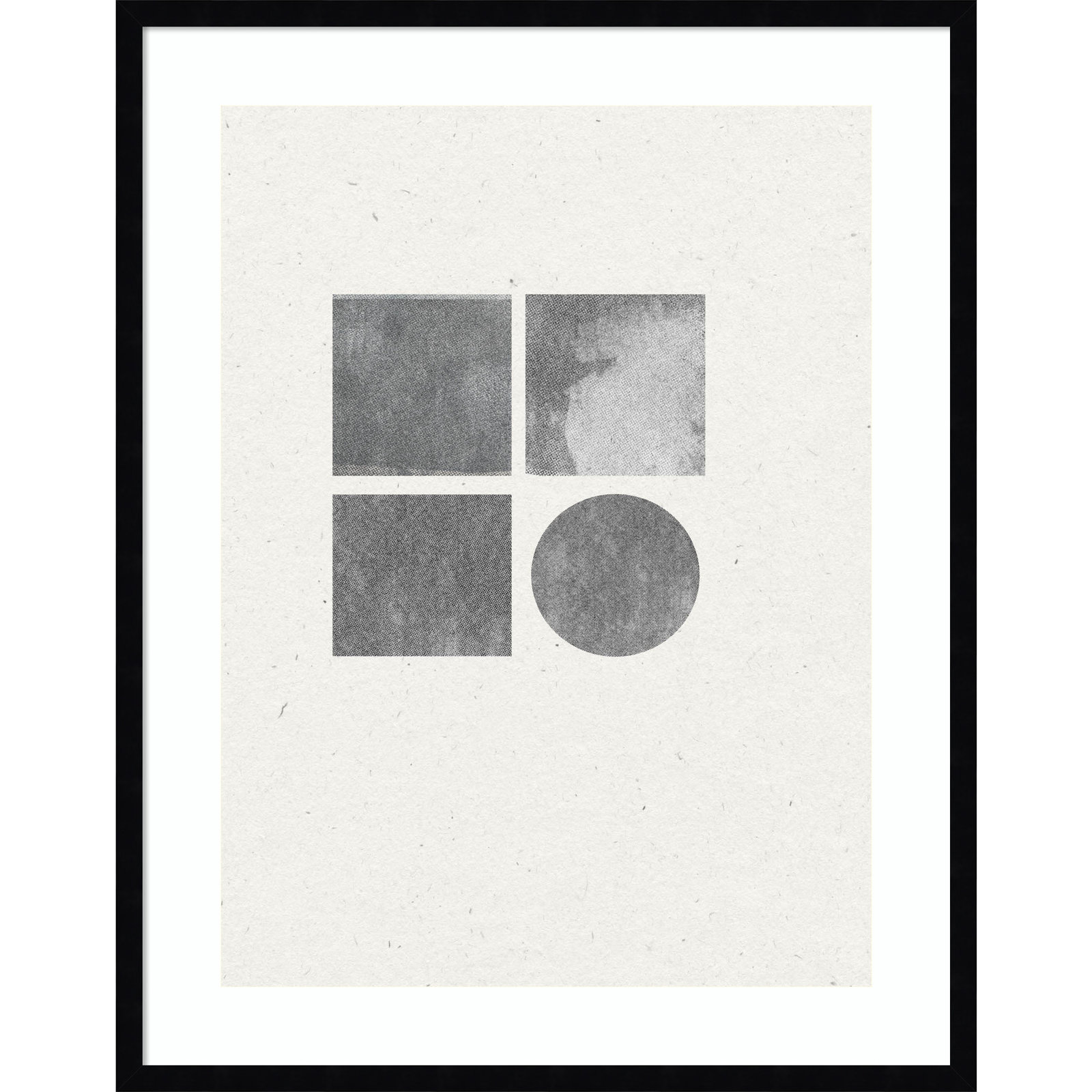 Giese "Paper Collage No. 2" Print, Black, 33" H x 26" W
