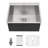 22" L x 22" W x 12" H Drop-In Laundry Utility Sink Square Deep Stainless Steel Topmount Kitchen Sink