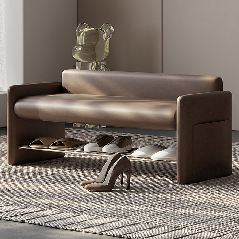 6 Pair Shoe Storage Bench, Dark Coffee