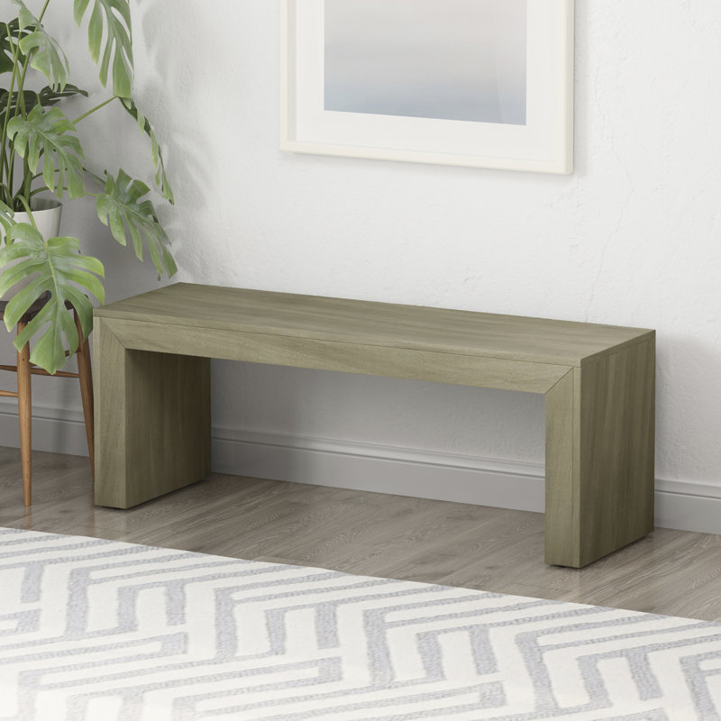 Style, bois, banc, salle à manger, 48 po, 15 po, 18 po, aspect chêne à la main, motif, l, grains naturels