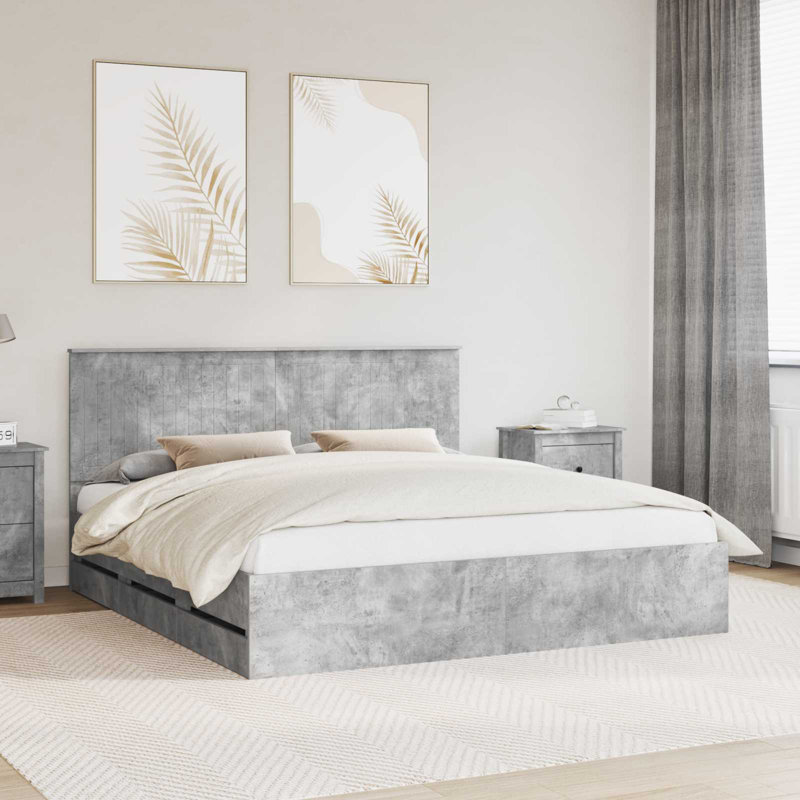 Bed, Concrete Grey, Super King (6')