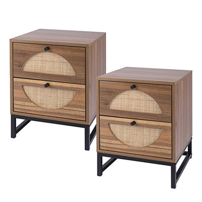 Table de chevet 2 tiroirs Cohin