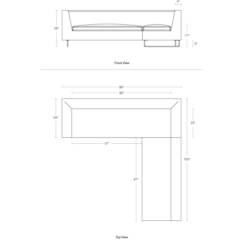 Bonnie and Clyde Sectional Sofa, Vos Bone