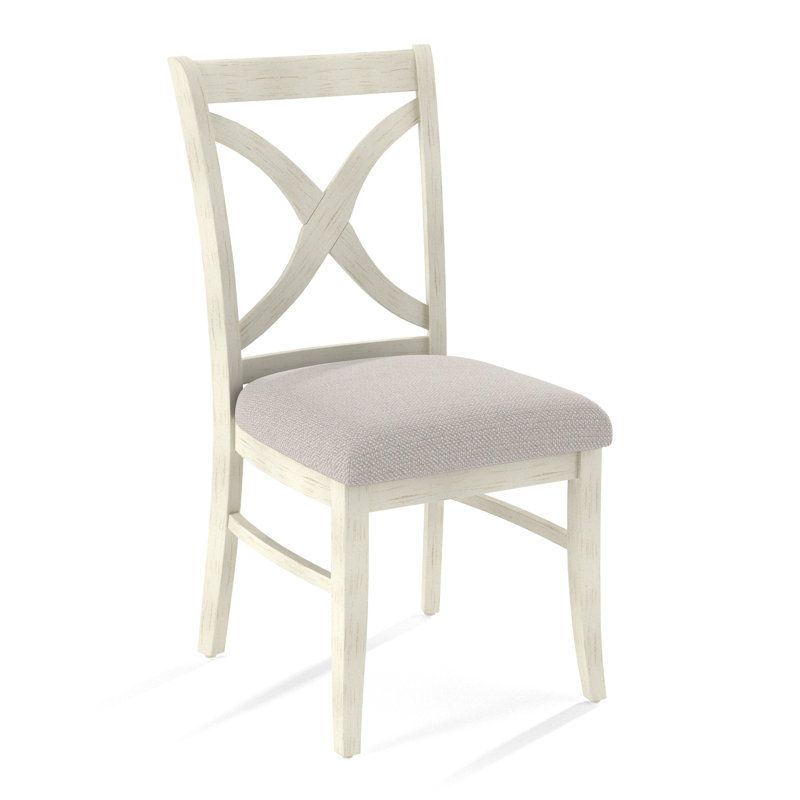Chaise d'appoint Hues, Performance texturée blanche; 0865-91, Finition blanc antique givré