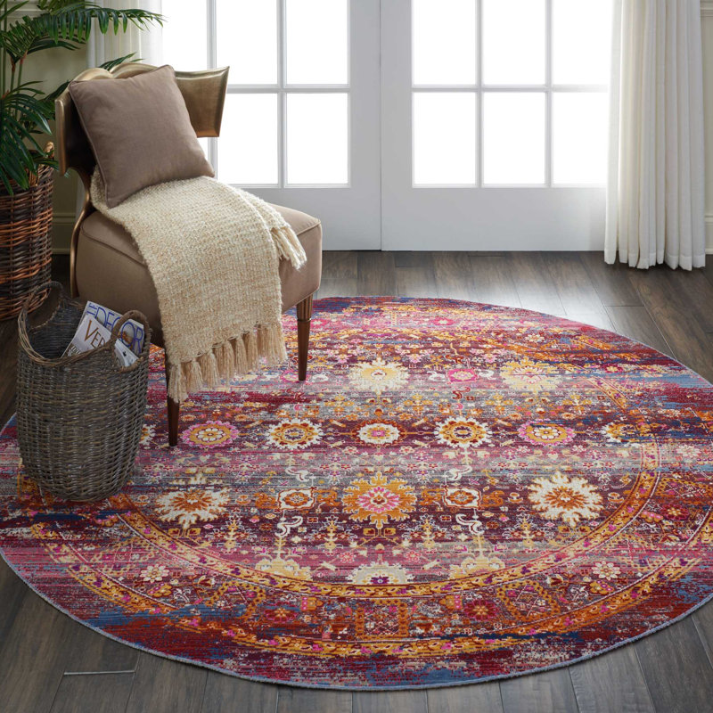 Lowndes Oriental Indoor Rug, Round 4'