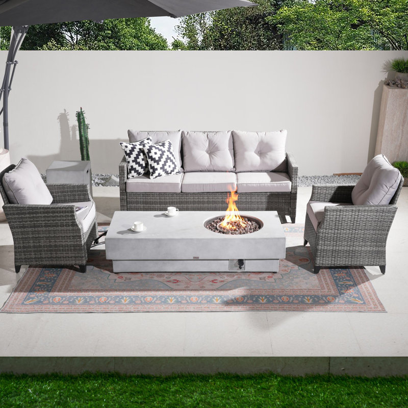 Caerwyn 5-Person Sofa Seating Group With Cushions