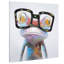 «Hipster Froggy», peinture sur toile tendue