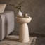 Table d'appoint en forme de champignon en grain de pierre naturelle, table de bout de patio autoportante imperméable de 13 po, table d'appoint Decor