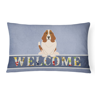  Coussin Basset Hound Welcome