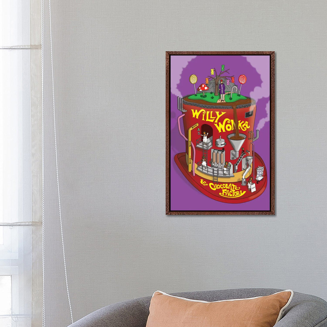 Leinwandbild - Grafikdruck „Willy Wonka” von Chris Richmond