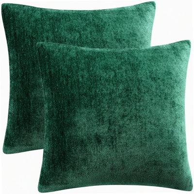 Water Repellent Chenille Throw Pillow Covers - Set of 2 Soft Decorative Cushion Covers for Sofa Car - Home Cute Pillowcases