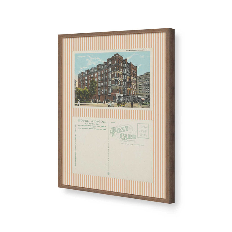 «Hotel Aragon Post card» par Deny Designs, reproduction d'art, 48 po x 36 po, Brun, Impression encadrée