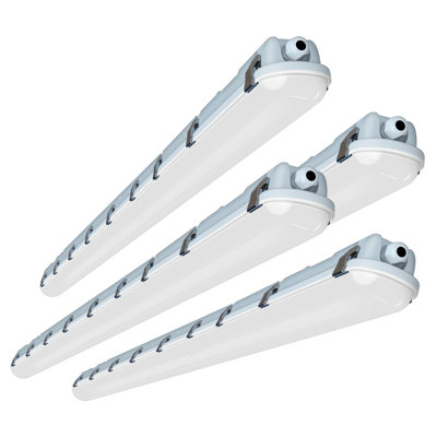4PK 8FT LED Vapor Tight Light, 3CCT LED Shop Light for Carport,Garage, Warehouse, Waterproof