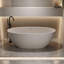 Baignoire de trempage autoportante de 59 pouces avec surface solide, pierre de résine beige, finition teintée, surface de bain confortable, couleur, non glissante, conception ergonomique pour plus de confort