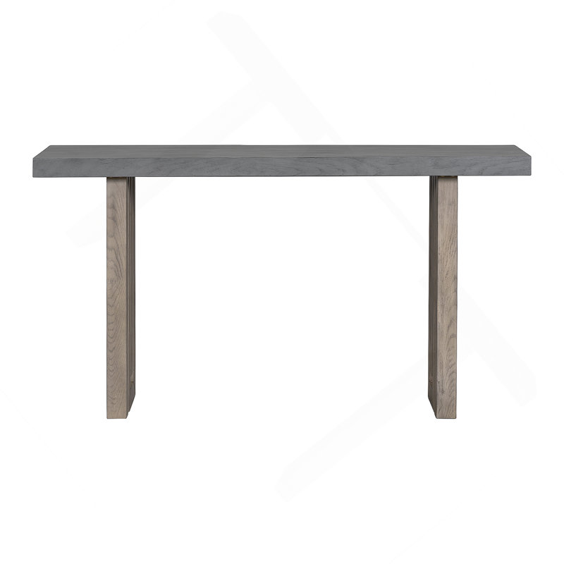 Uniquely Designed Oak Veneer Console Table With Distinctive Side Shapes, Suitable For Entryway, Hallway, Living Room, Foyer, Corridor