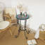 Table d'appoint de patio avec tablette-159559181