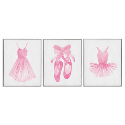Ensemble de giclée encadrée de ballerine, robe et chaussures 3 pièces, design par Camila Juncos