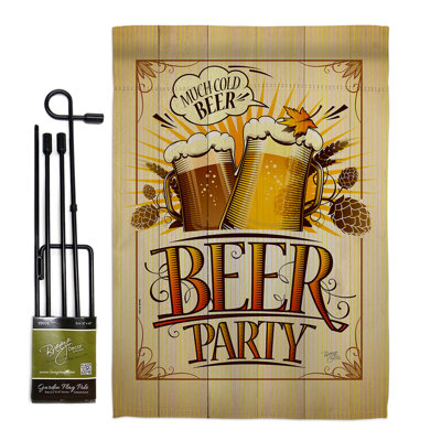 Double Sided 18.5'' H x 13'' W Polyester Flag Set