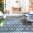 Arneshia Southwestern Navy Indoor/Outdoor Area Rug-1255042484