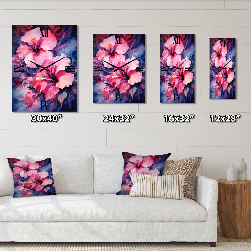 Horloges murales Harrielson - Hibiscus, Moyen