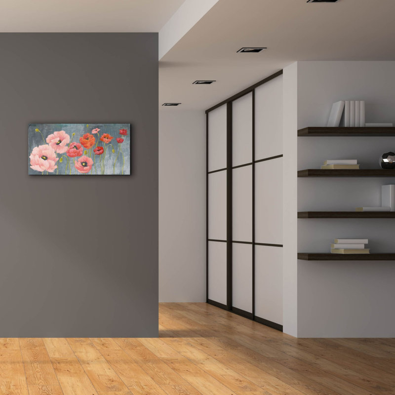 Toile épique «Poppy Party» par Julia Purinton, H 20 po x l 40 po x P 1,5 po
