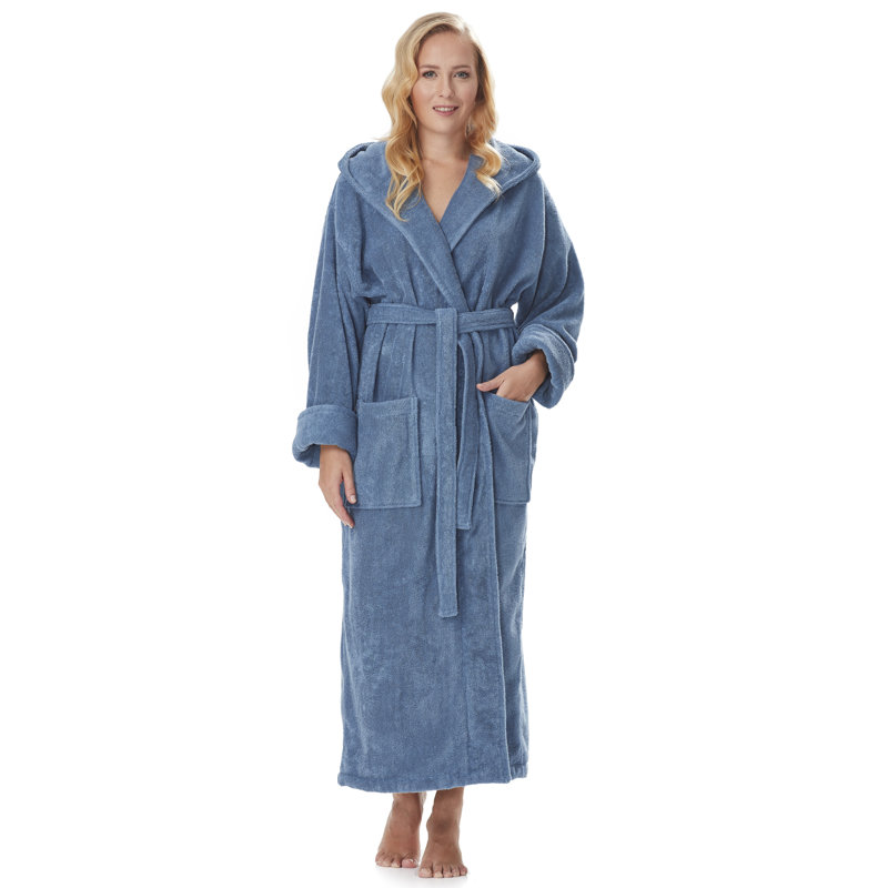 Peignoir à chevilles 100% coton Hovis, Très grand, Bleu