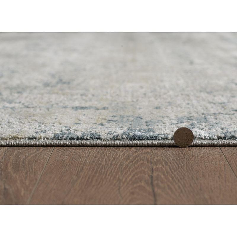 Peyton Medallion Machine Woven Performance Area Rug - Grey/Blue - 9' x 12'2", 9' x 12'2", Grey/Blue