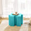 Table de jeu modulaire 3 pièces, 2 convexes et 1 concave, capacité de 200 lb pour les salons et les salons, bleu, facile à nettoyer-135325672
