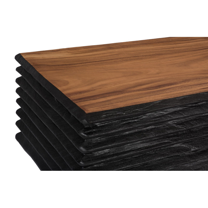Layered Solid Wood Block Coffee Table