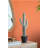 8x5x24.5"H Artificial Saguaro Cactus in Black Pot