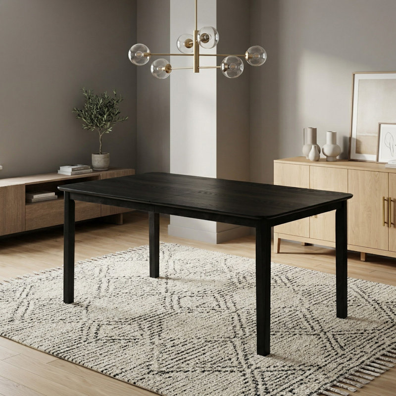 Table de salle à manger Vinita, Noir