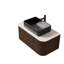 Meuble-lavabo de salle de bain 36 po avec lavabo, armoire de rangement de salle de bain à bordures flottantes et courbes avec tiroir, lavabo rectangulaire en céramique noire, sans robinet-1866236939-1866236943