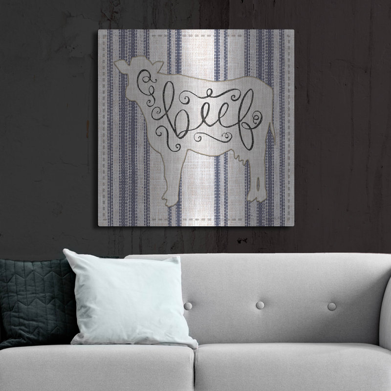 «Beef EXC» par Cindy Jacobs, art luxueux en métal «Beef EXC» par Cindy Jacobs