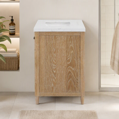 Meuble-lavabo à panneaux 31 po avec dessus en pierre reconstituée (7508VB37 + 7721VT31)