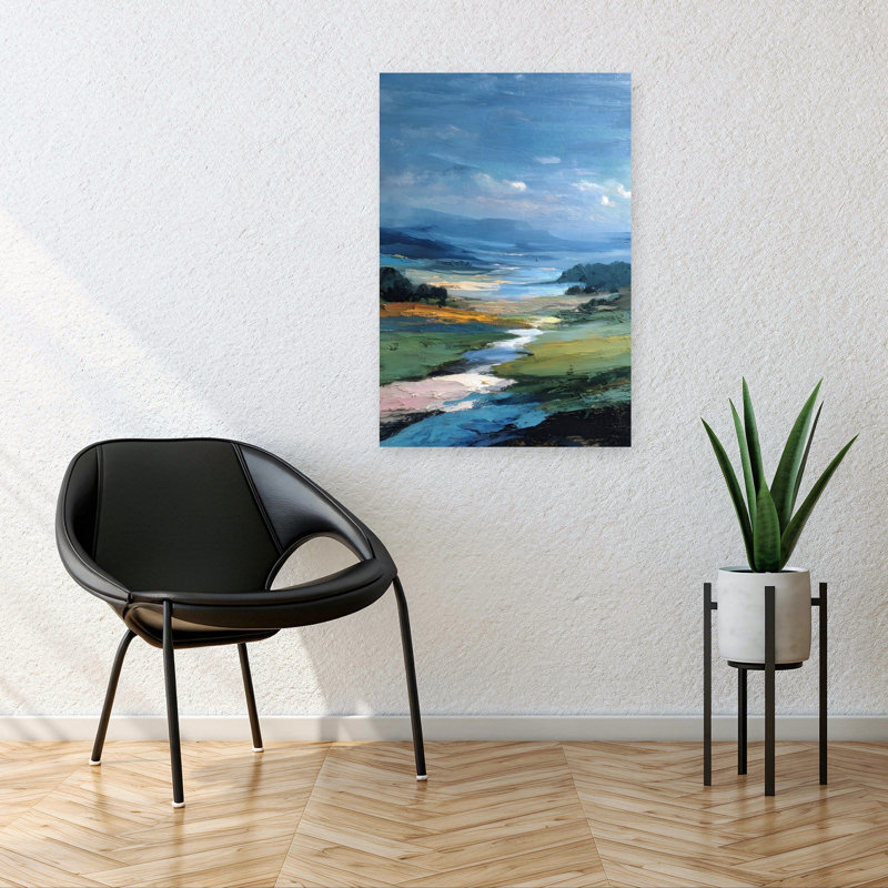 Paysage marin contemporain, art mural