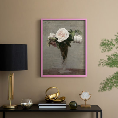 Impression florale vintage encadrée CCxxxviii - bois massif
