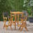 Aiyden 4 - Person Acacia Wicker Patio Dining Set with Square Table-720438370-720444341