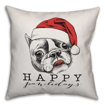  Housse de coussin Happy Pawlidays