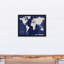 Carte du monde bleu marine encadrée sur toile-1962107072