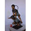 Statue en bronze Nifao garçon et fille - Sculpture de jeu d'enfant - Finition patine élégante - L 25 po x l 20 po x H 32 po