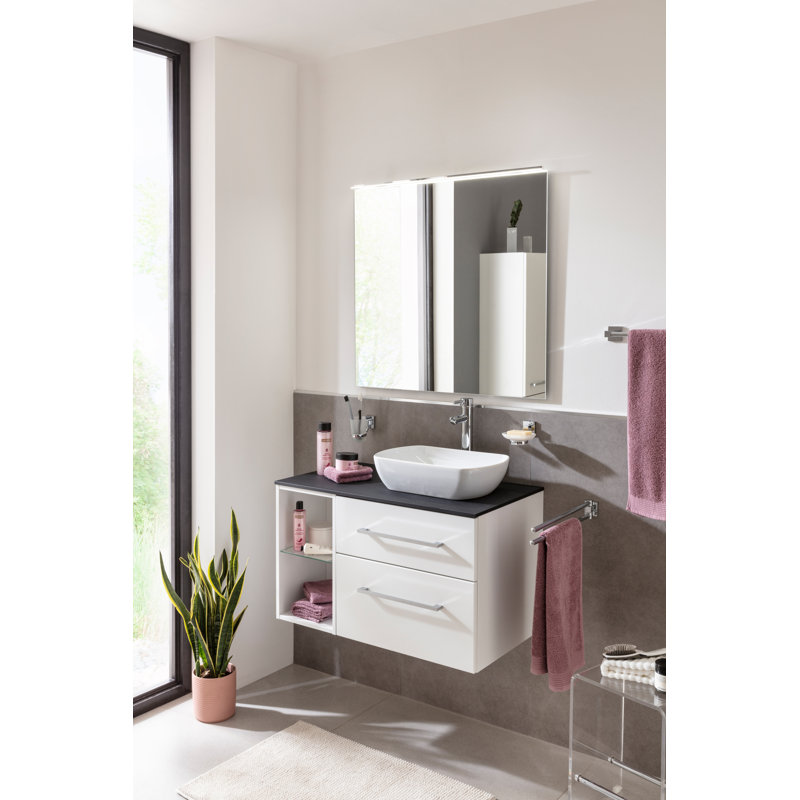91 Cm Wide Wall-Mounted Single Washbasin
