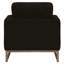 Chaise d'appoint noire avec pieds en métal