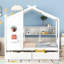 Lit simple en bois avec 2 tiroirs, lit pour enfant avec tablette de rangement-539673065