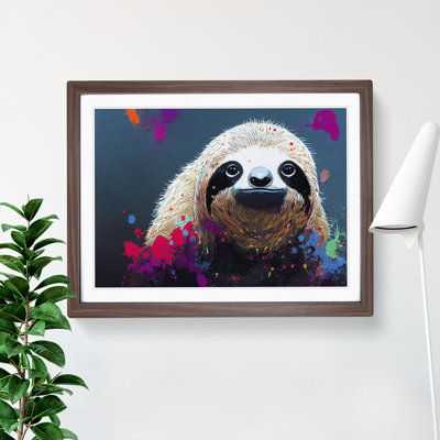 Sloth Splash Vol.1 Abstract - Framed Print