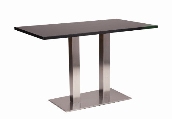 Flood Metal Base Dining Table, Black