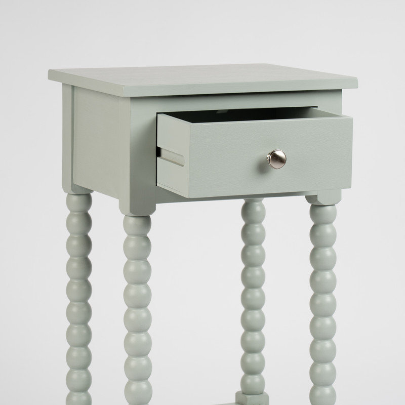 Solid Wood End Table, Grey