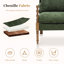 Fauteuil d'appoint en chenille, fauteuil d'appoint en broche avec accoudoirs couverts, fauteuil d'appoint de style campagne avec bois tourné (ensemble de 2)-635552019