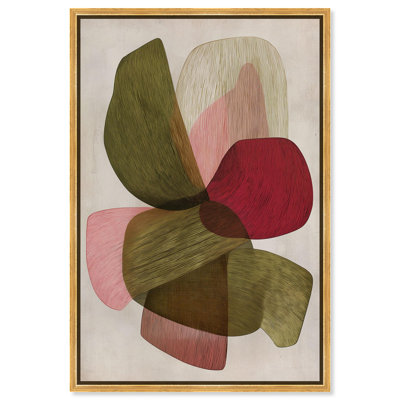 Impression sur toile de chevauchement Forms II par Art Remedy, cadre doré, 20 x 30